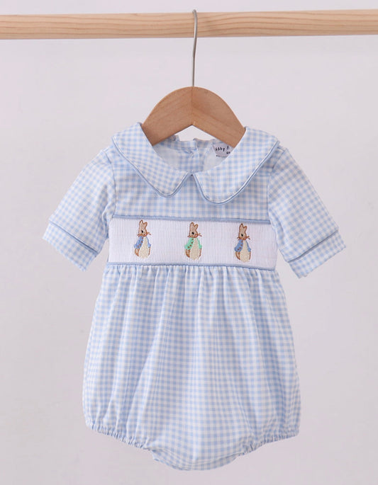 Blue bunny Embroidery bubble