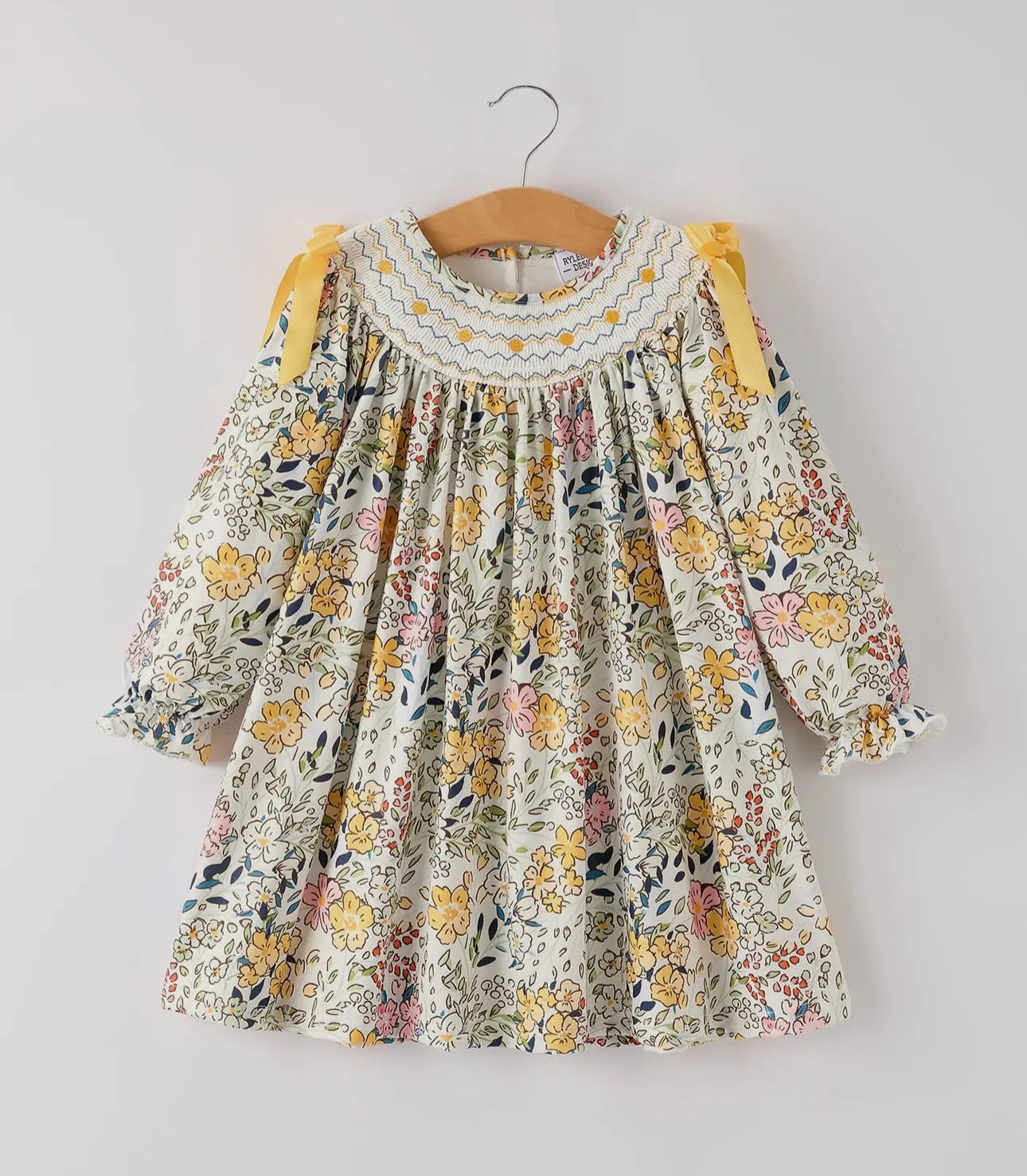 RTS- Fall Embroidery Floral Dress