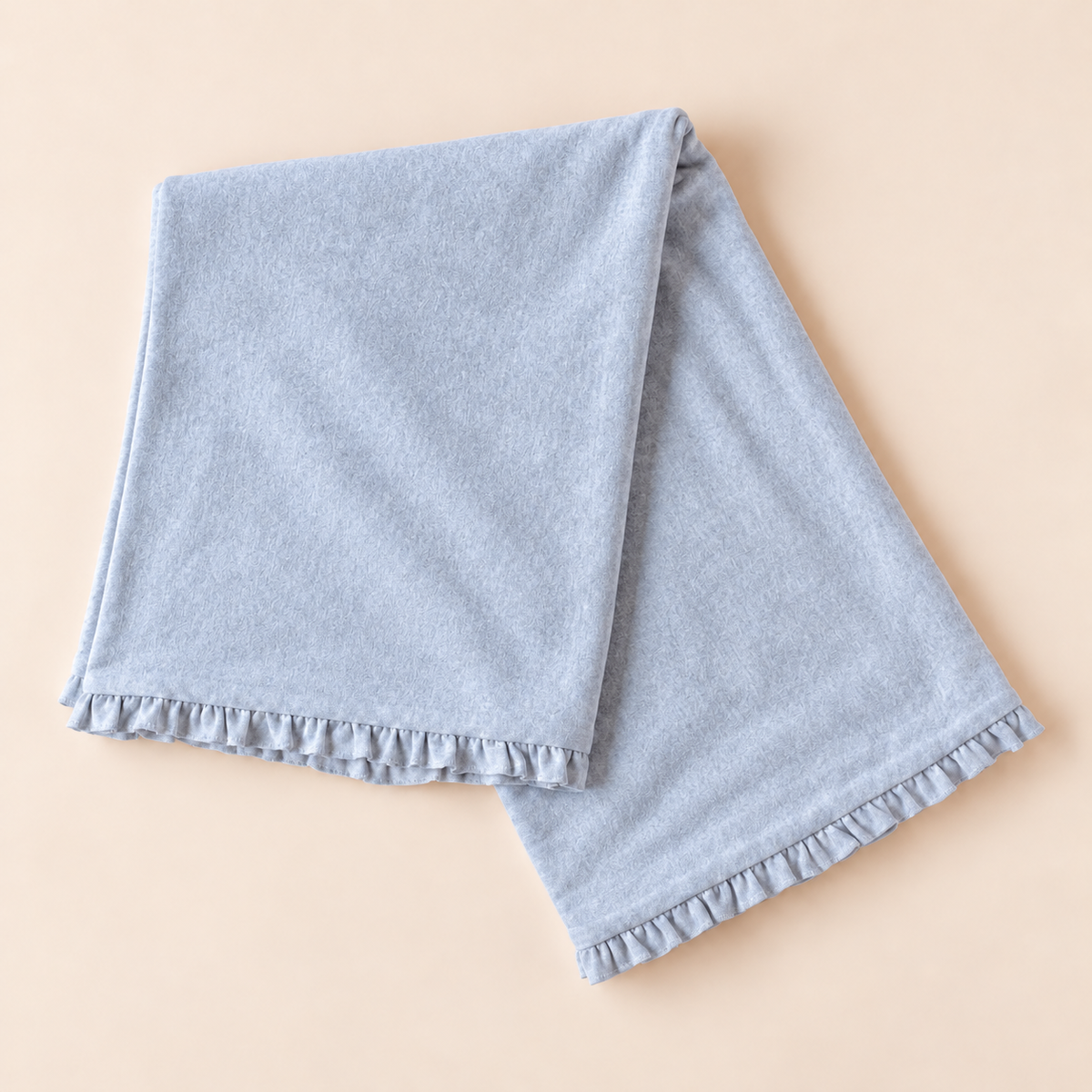 Ruffle Baby Blanket – Cotton Blank for Embroidery & Boutique │ 7 Colors │ 39” × 28”