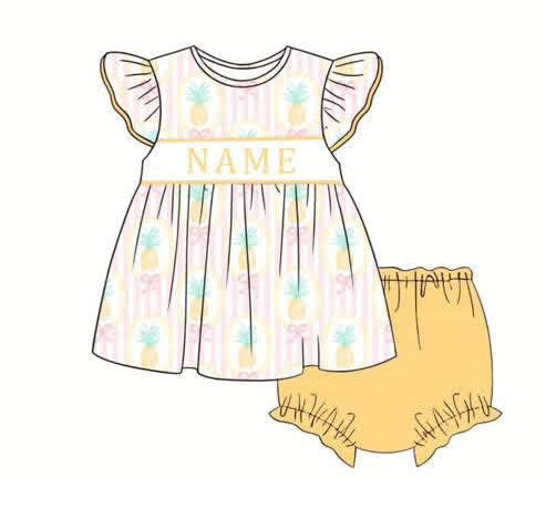 PO-CUSTOM Pineapple Kisses Bloomer Set