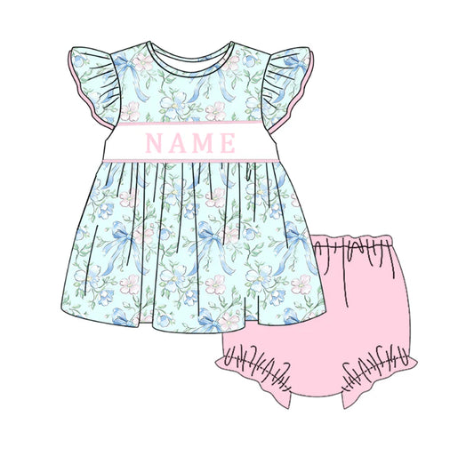 PO- CUSTOM Petal & Ribbon Bloomer Set