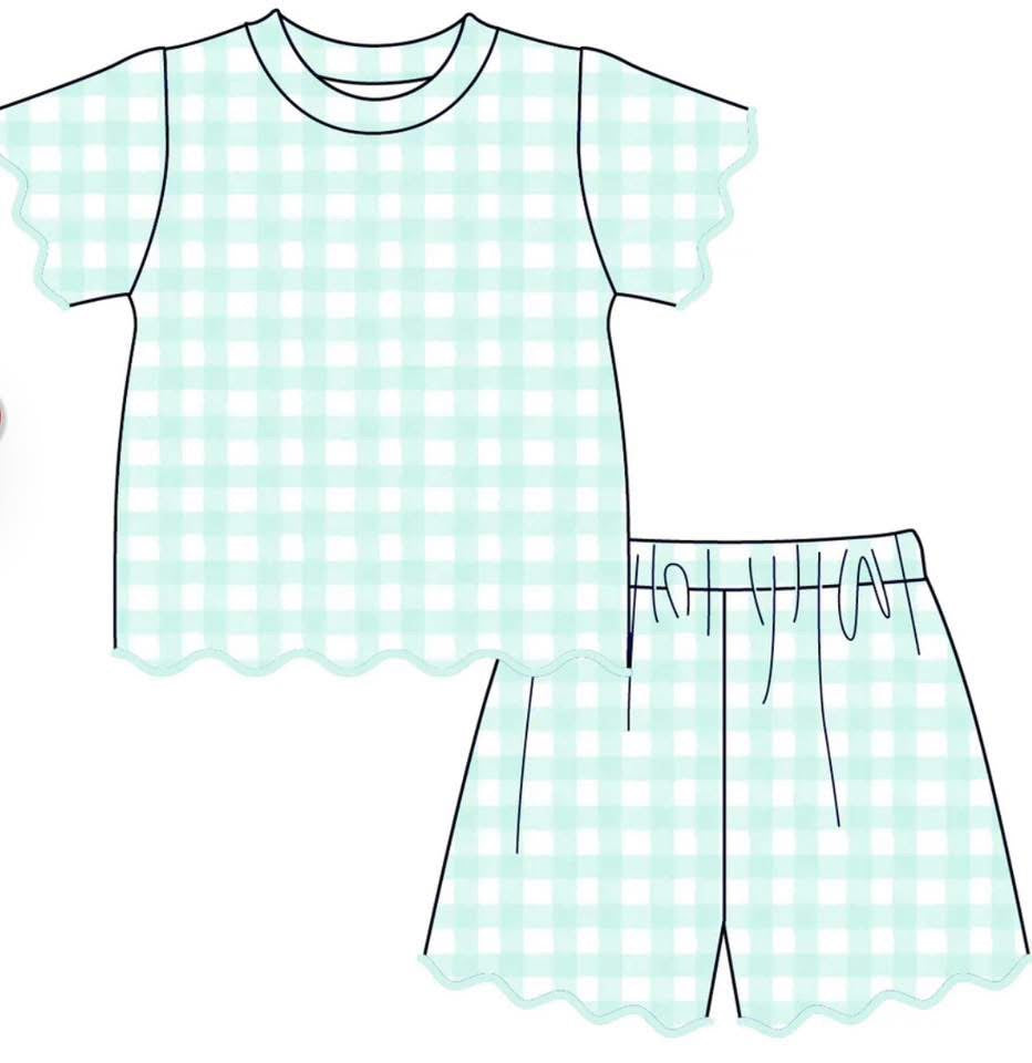 PO- Darling Scalloped Shorts Set