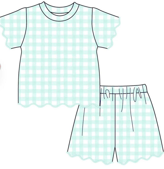 PO- Darling Scalloped Shorts Set