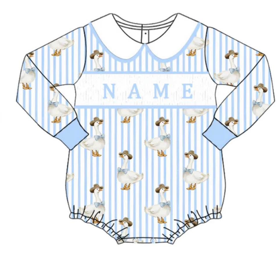 PO- CUSTOM silly goose boy romper