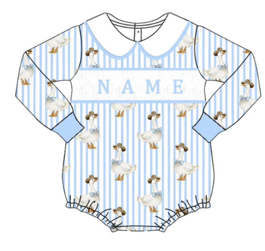 PO- CUSTOM silly goose boy romper