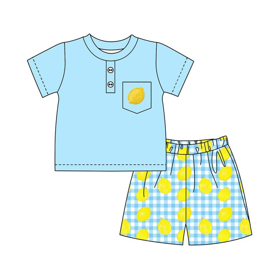 PO- Lemon boys shorts set