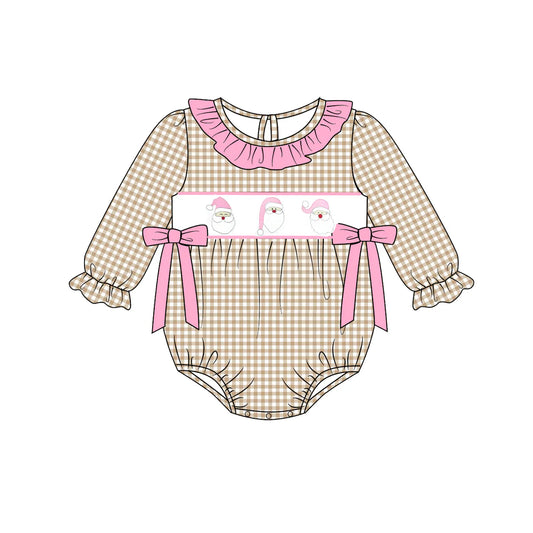 PO- Tan Gingham Santa bubble