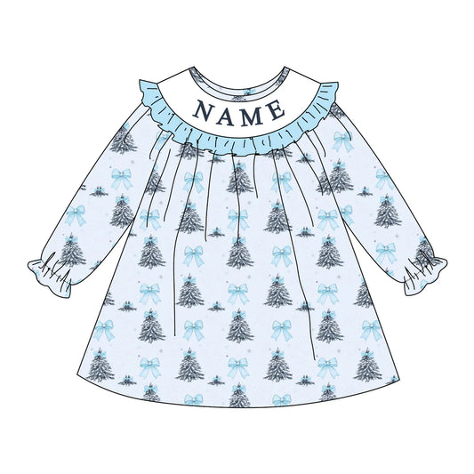 PO- CUSTOM Blue Pine Christmas Dress
