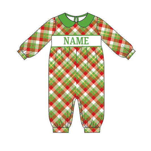 PO- CUSTOM Holly Jolly Plaid Boy Romper