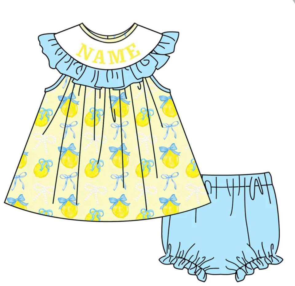 PO- CUSTOM Lemon Bloomer Set