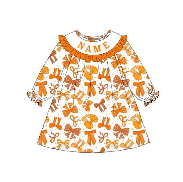 PO- CUSTOM Orange Bow Dress