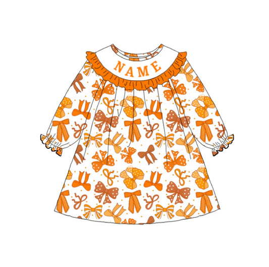 PO- CUSTOM Orange Bow Dress