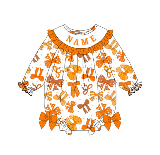 PO- CUSTOM Orange Bow Dress
