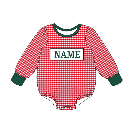 PO- CUSTOM Christmas Red Gingham Romper