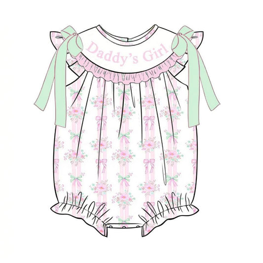 PO- Daddy's Girl Floral w/ Green Bows Bubble
