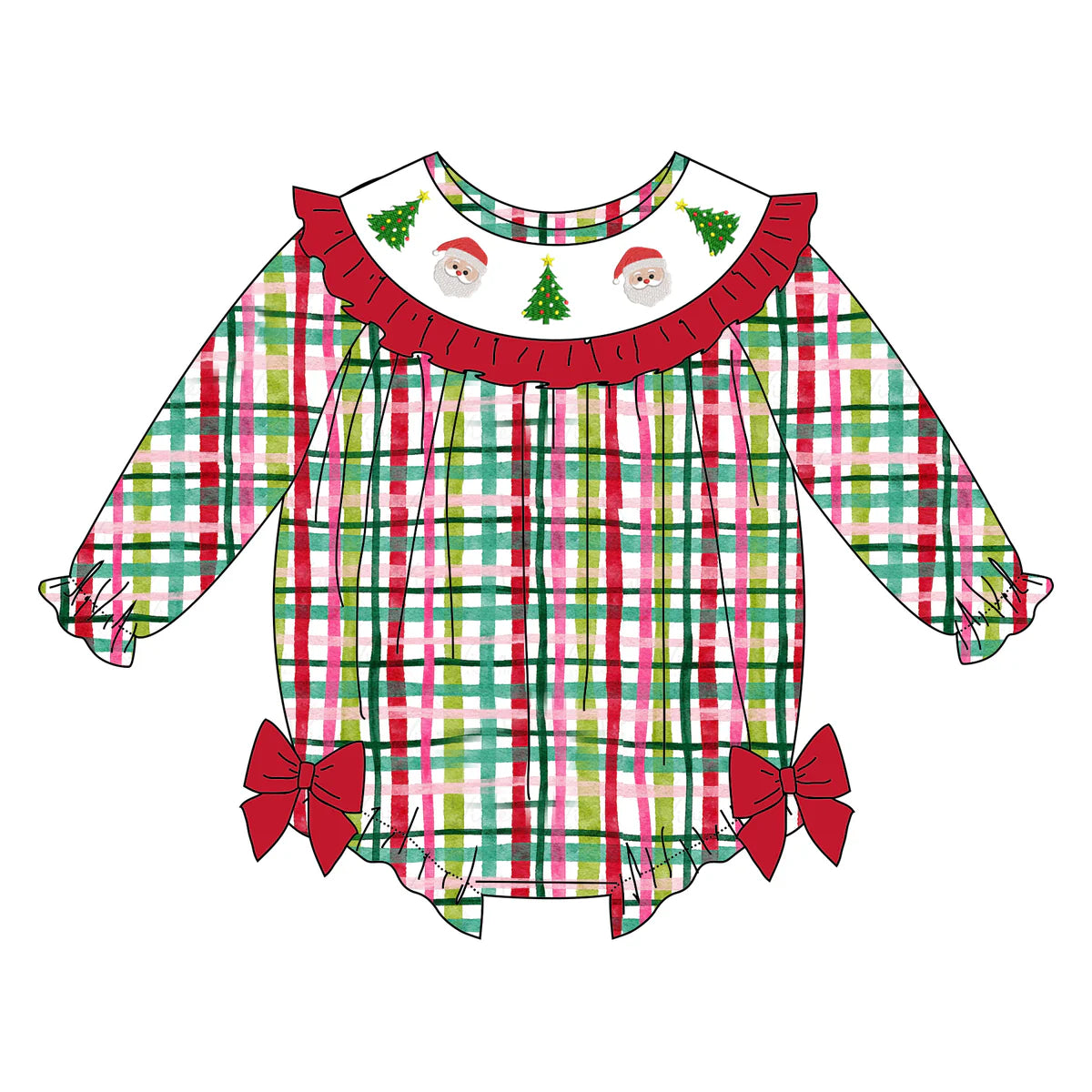 PO- Santa's Sweet Plaid Bubble