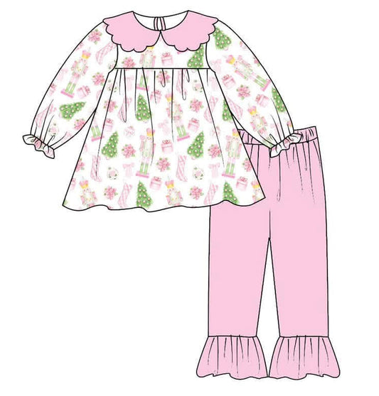 PO- Pink Peppermint Girls Pants Set