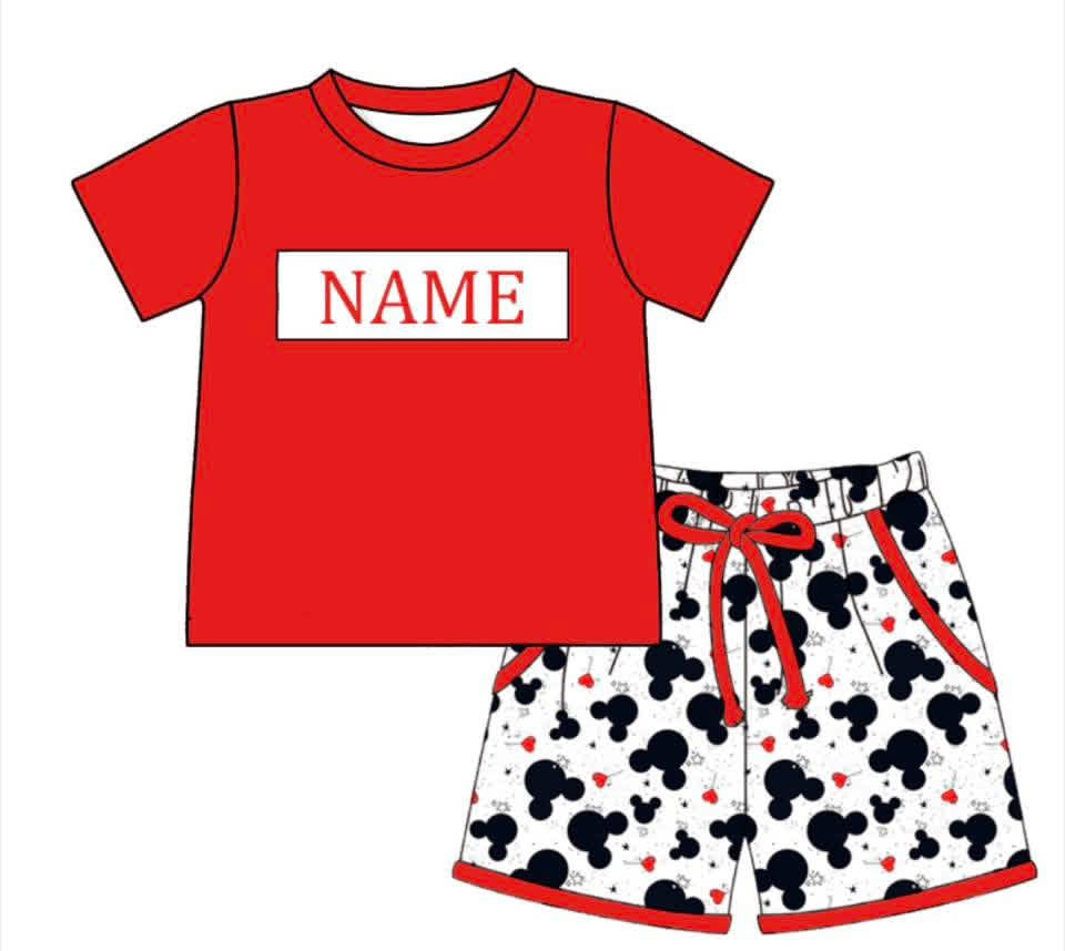 PO- CUSTOM The Magic Mouse Boys Shorts Set