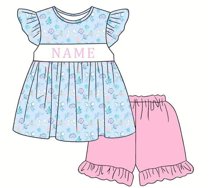 PO- CUSTOM The Ellie Blue Shorts Set