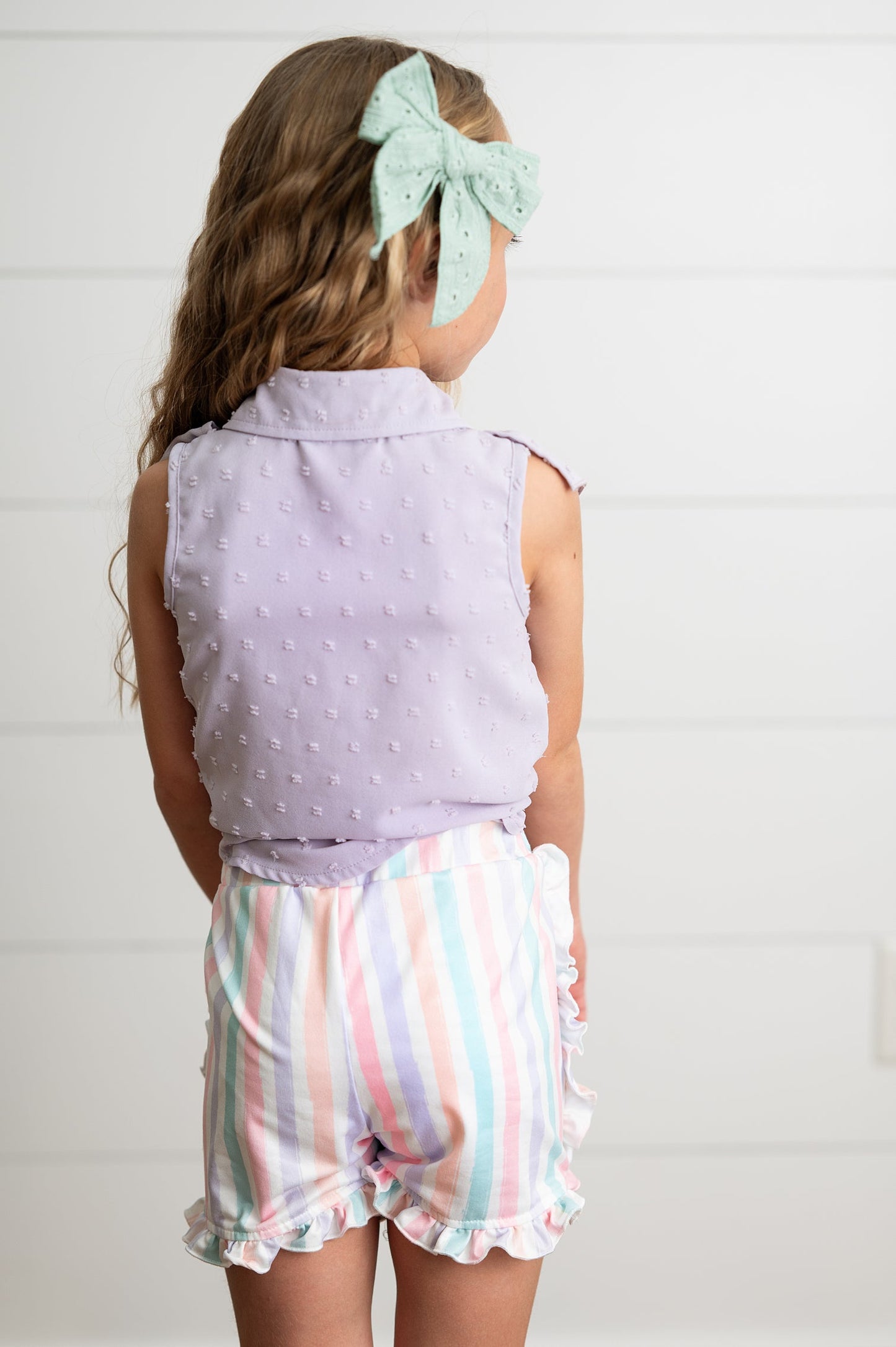 Lavender Stripe Short Set