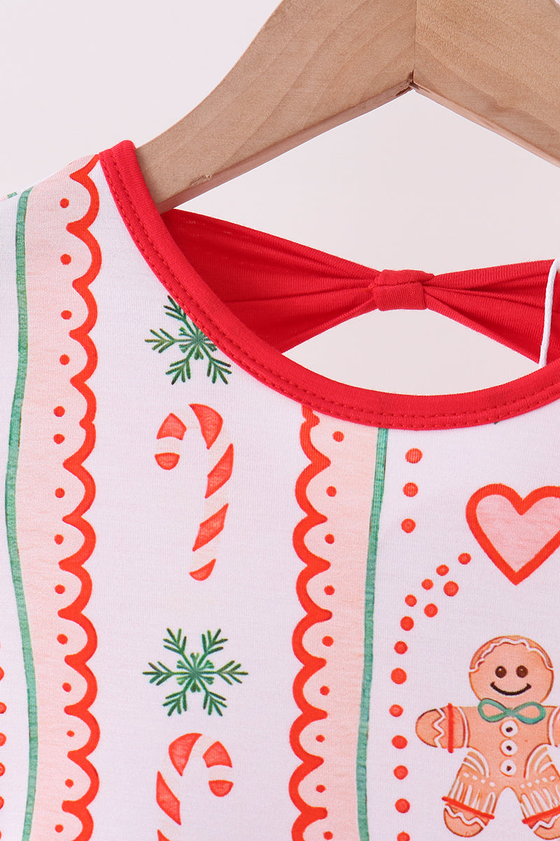 Red Gingerbread Bamboo Pants Set