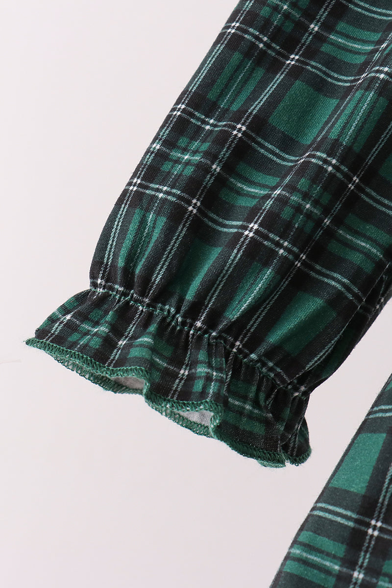 Forest Plaid Smocked Dress