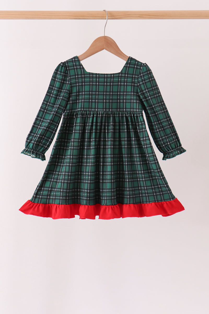 Forest Plaid Smocked Dress