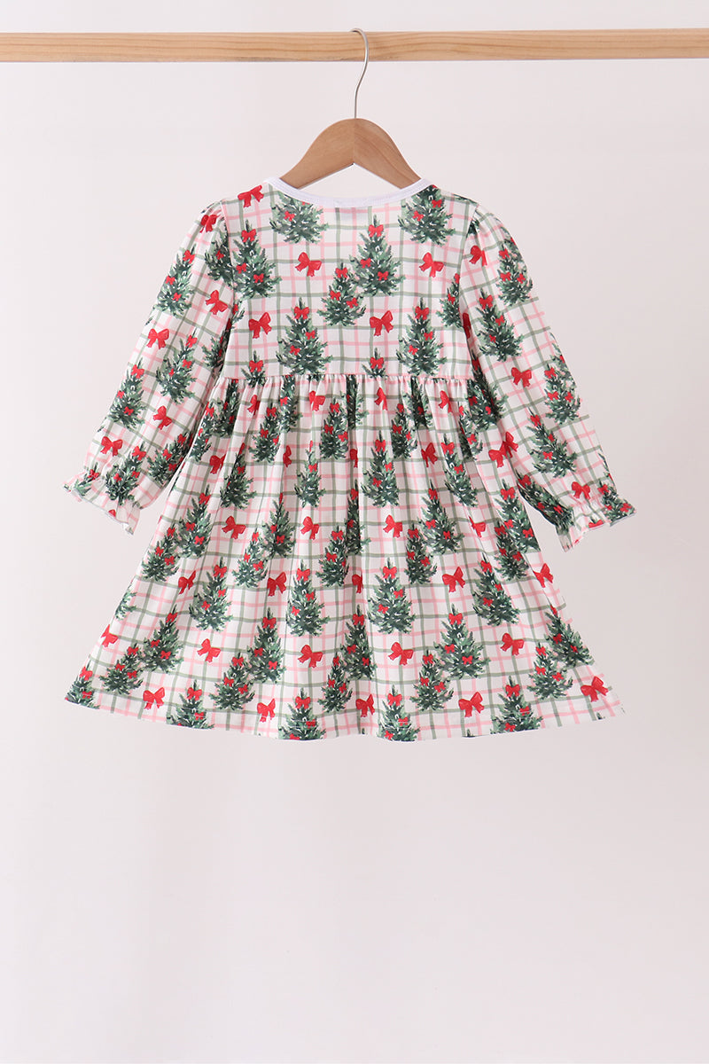 Red Velvet Ruffle Dress