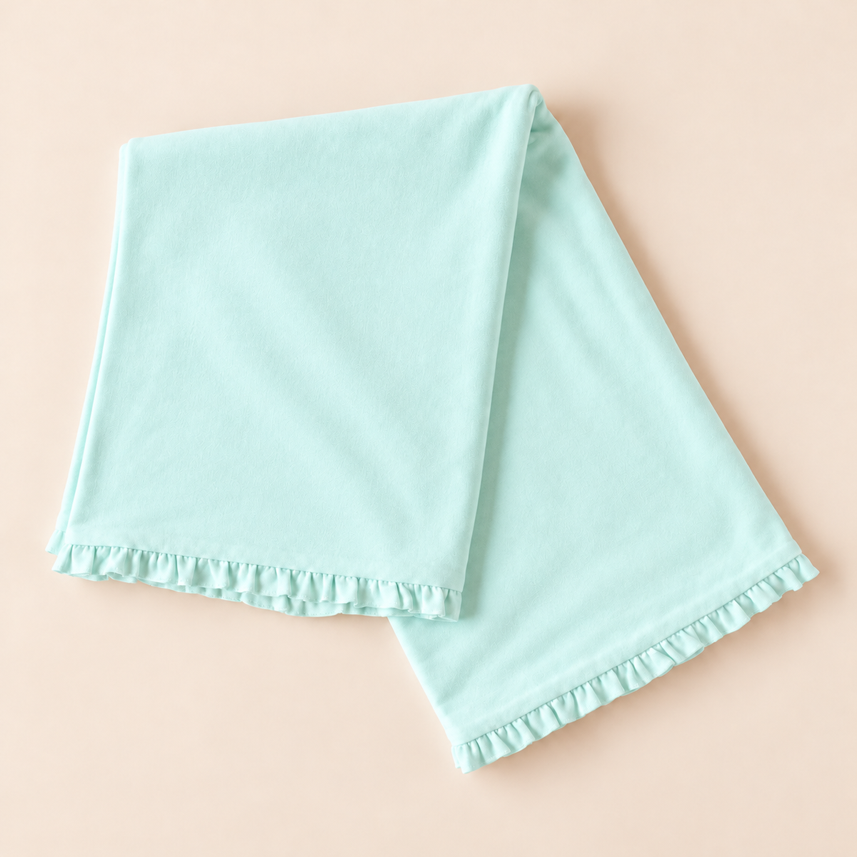 Ruffle Baby Blanket – Cotton Blank for Embroidery & Boutique │ 7 Colors │ 39” × 28”