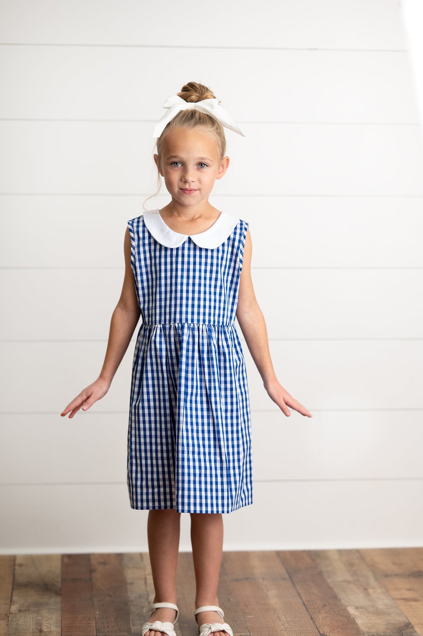 Navy Check Dress