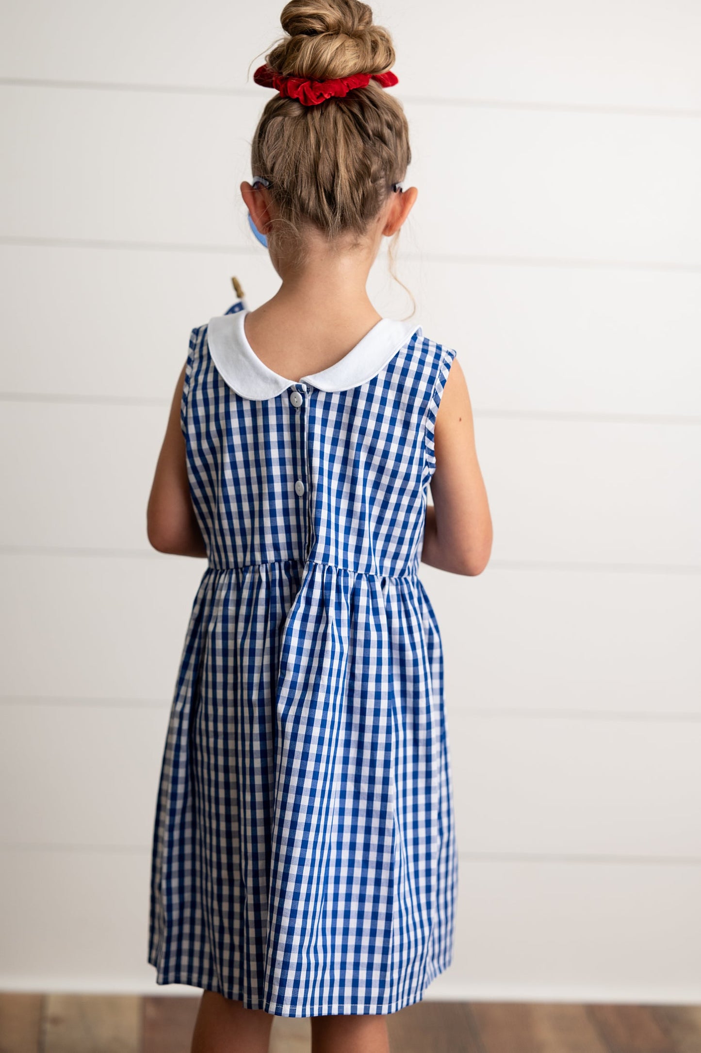Navy Check Dress