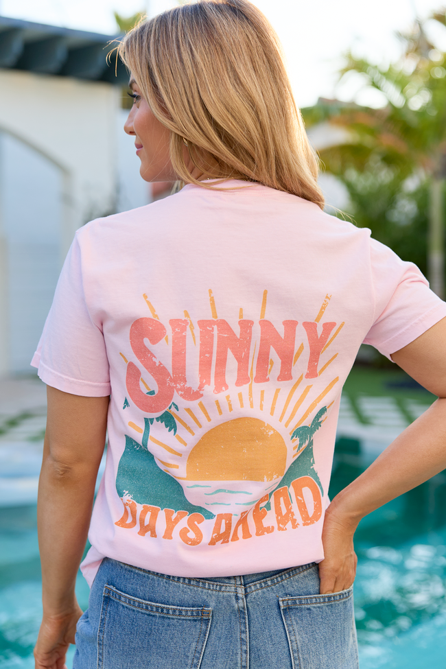 Sunny Days Ahead Light Pink Comfort Colors Graphic Tee