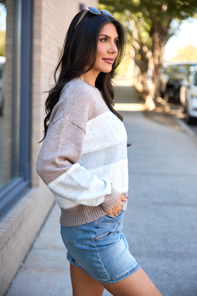 Simply Essential Textured Knit Crew Neck Sweater - Neutral