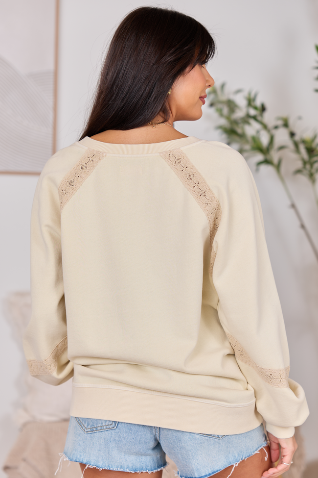 Sawyer Cream Lace V-neck Top SALE