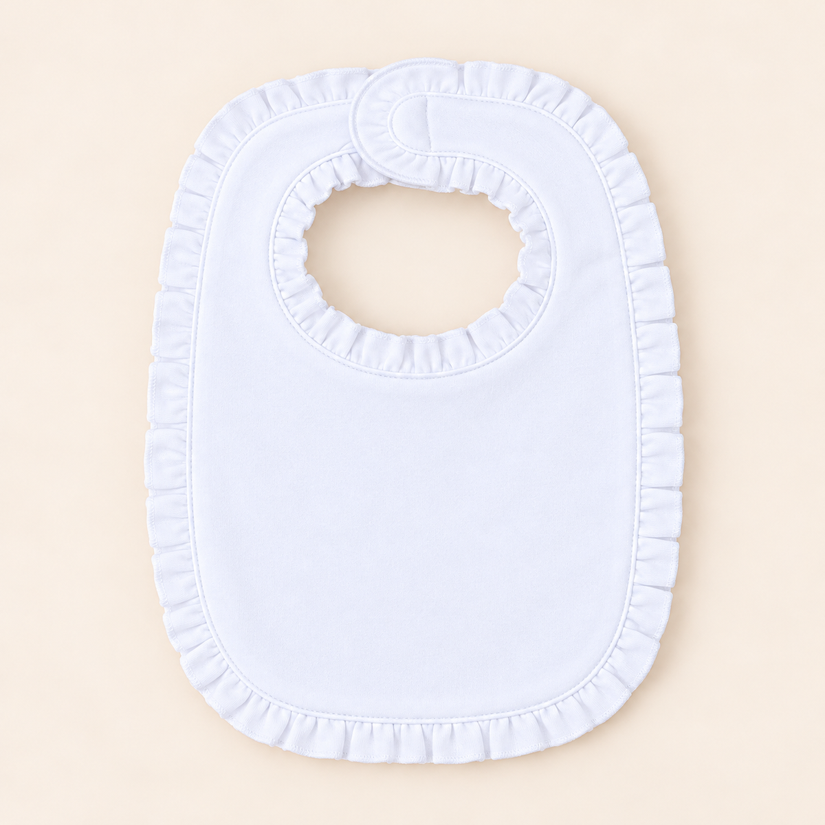Ruffle Baby Bib – Cotton & Chenille Boutique Blank | 7 Colors | Embroidery & Monogram Ready
