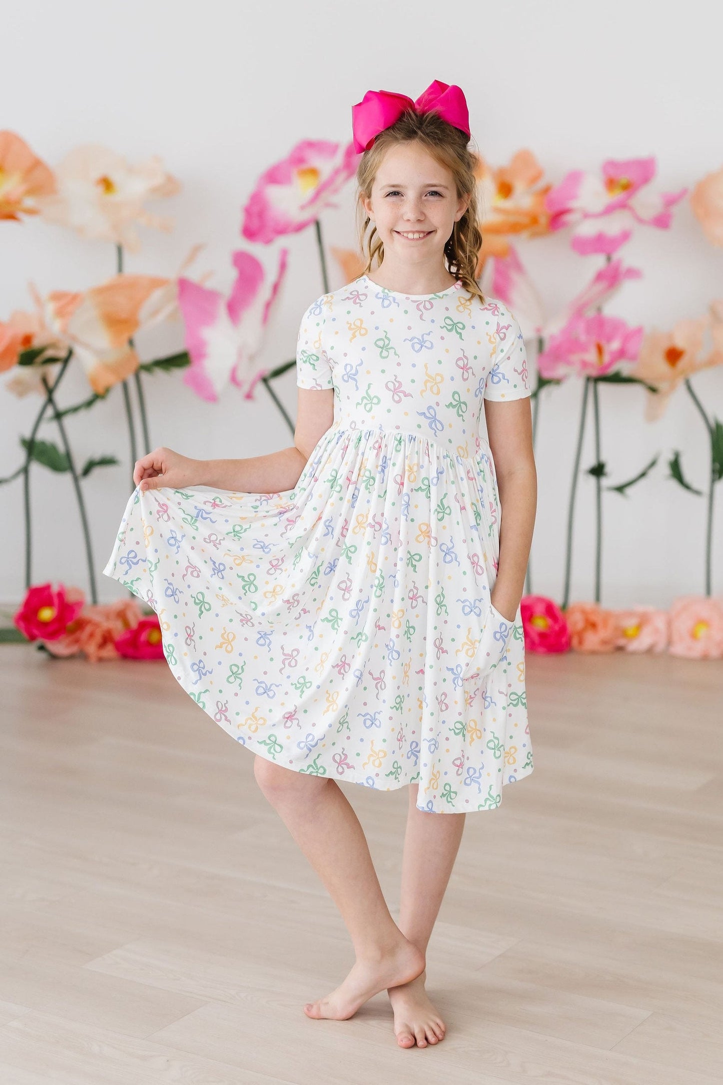 SALE Tied in Love S/S Pocket Twirl Dress