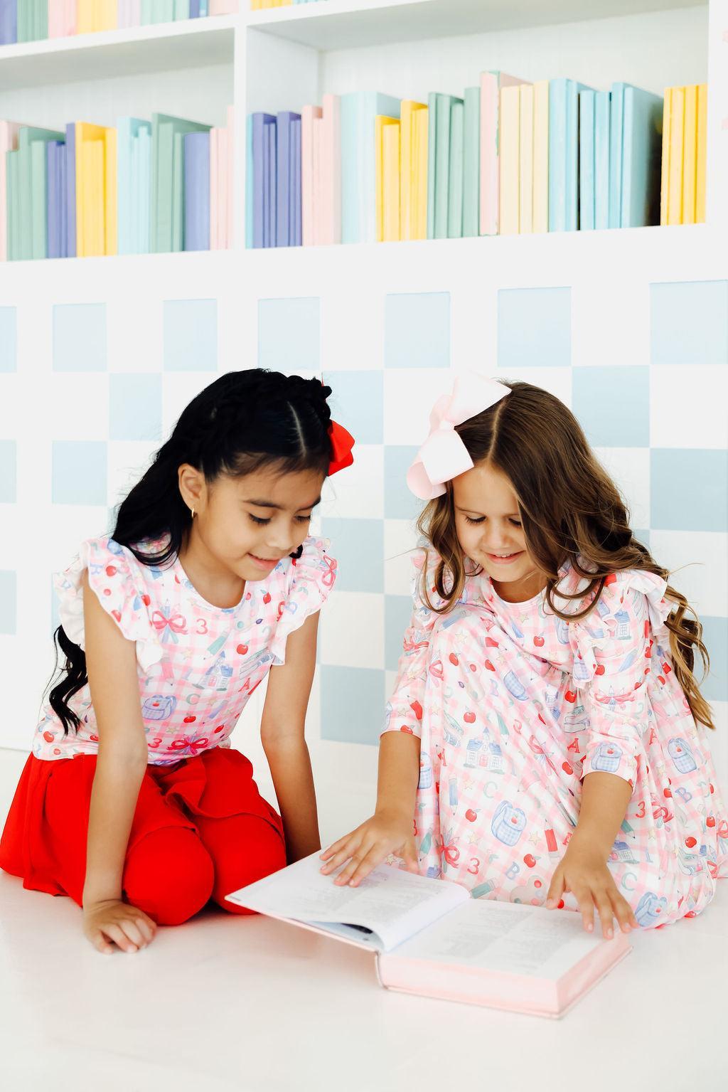 School Days S/S Ruffle Tee