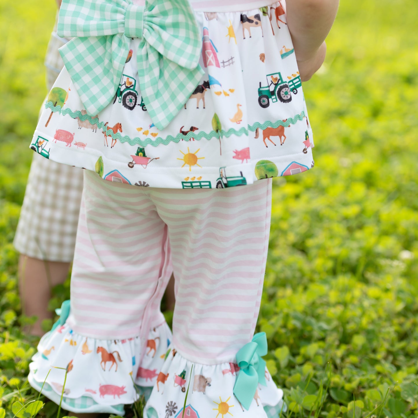 Girls Tractor Romper