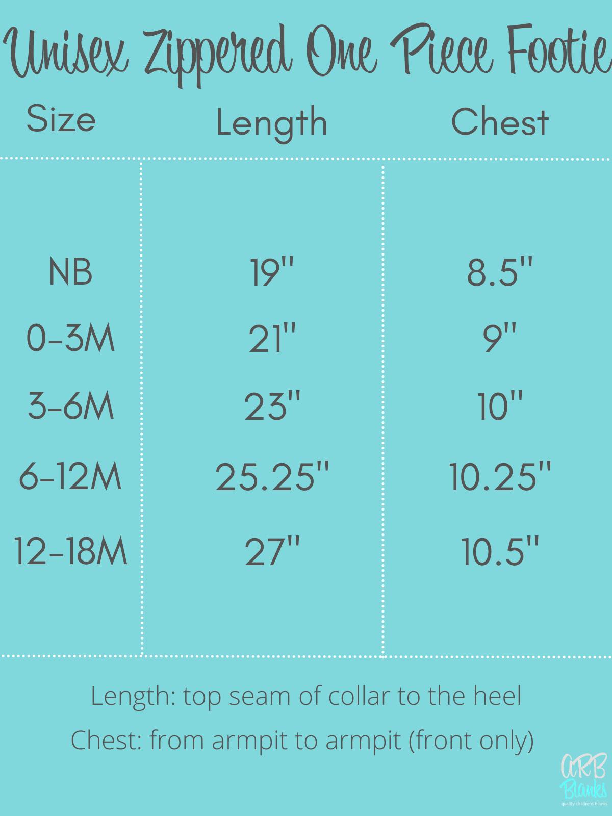 Unisex Zippered One Piece Footie – Cotton Blank | 3 Colors | Embroidery Ready | Newborn–18M