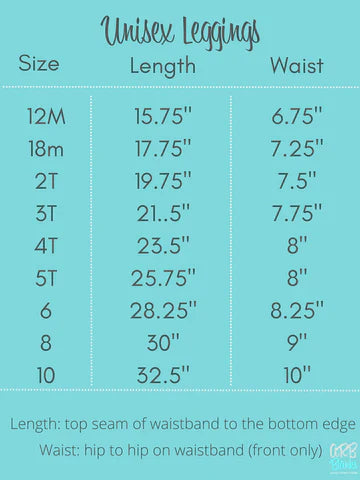 Unisex Striped Leggings -- 95% Cotton Blend | 4 Colors | Sizes 12M-10 | Embroidery & HTV Ready