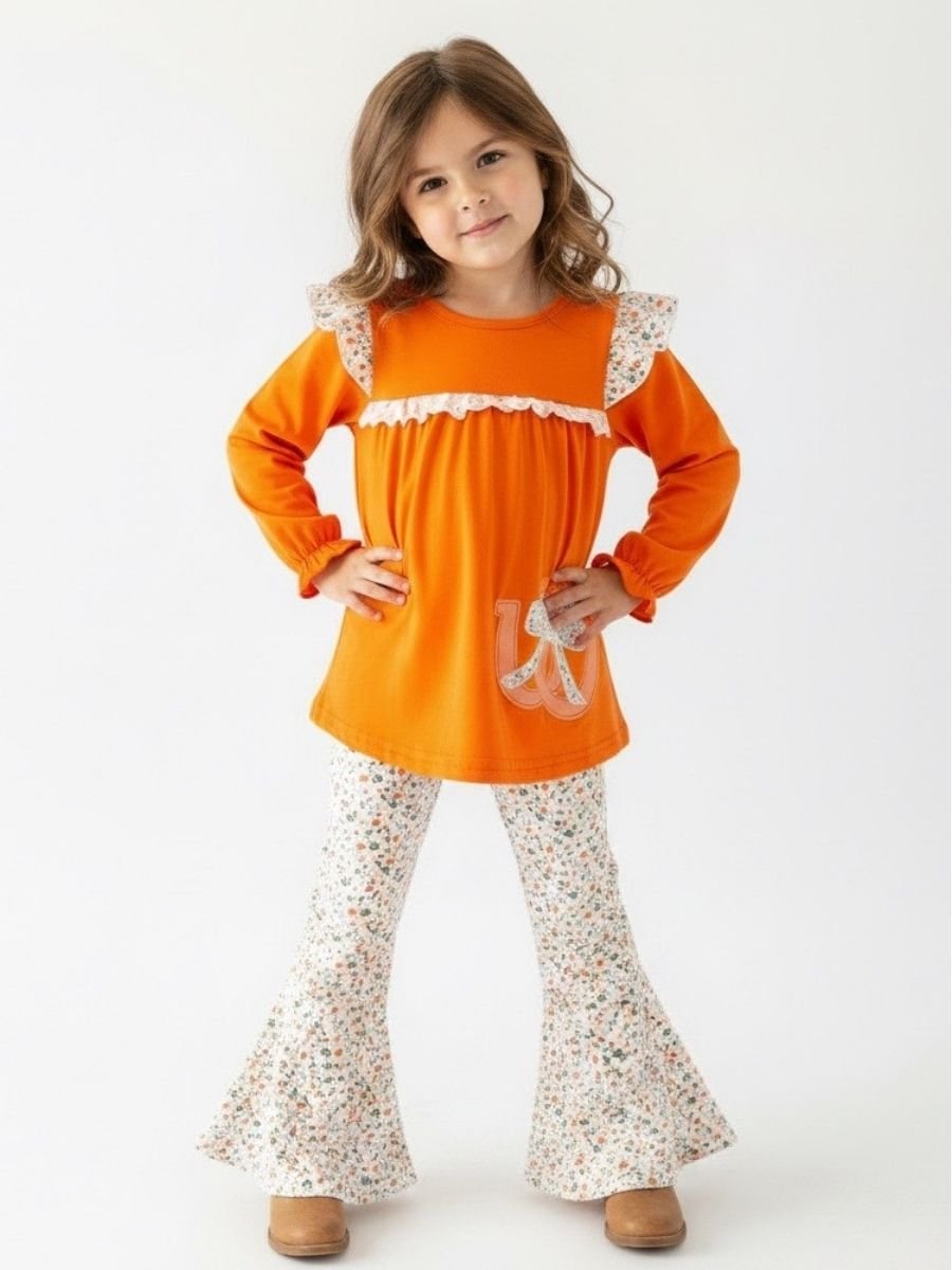 Autumn Horseshoe Blossom Girls Flare Set