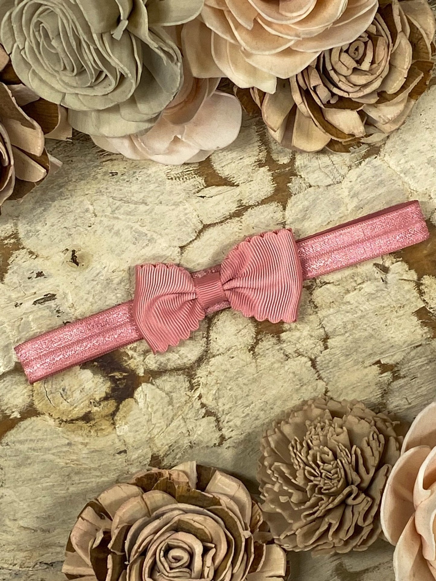 2.5" Bitty Scalloped Bow | Headband