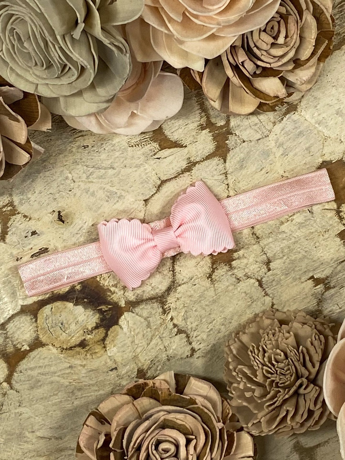 2.5" Bitty Scalloped Bow | Headband