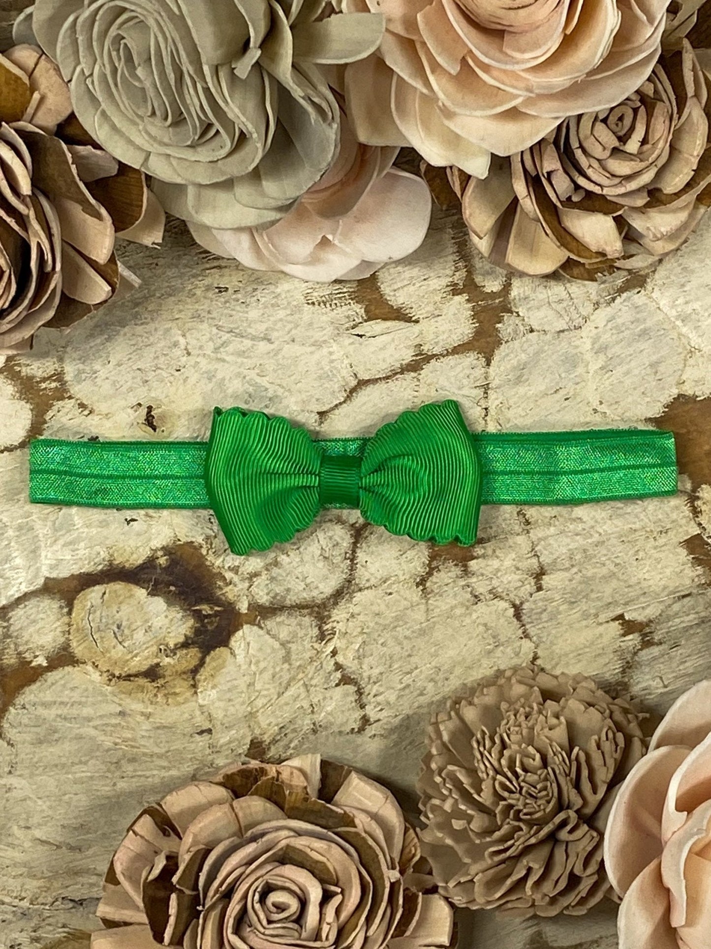 2.5" Bitty Scalloped Bow | Headband