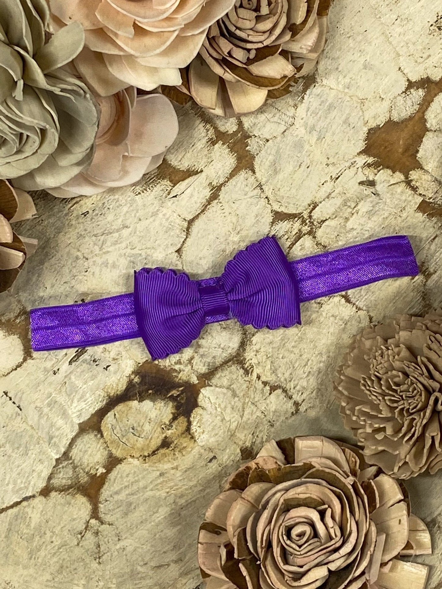 2.5" Bitty Scalloped Bow | Headband