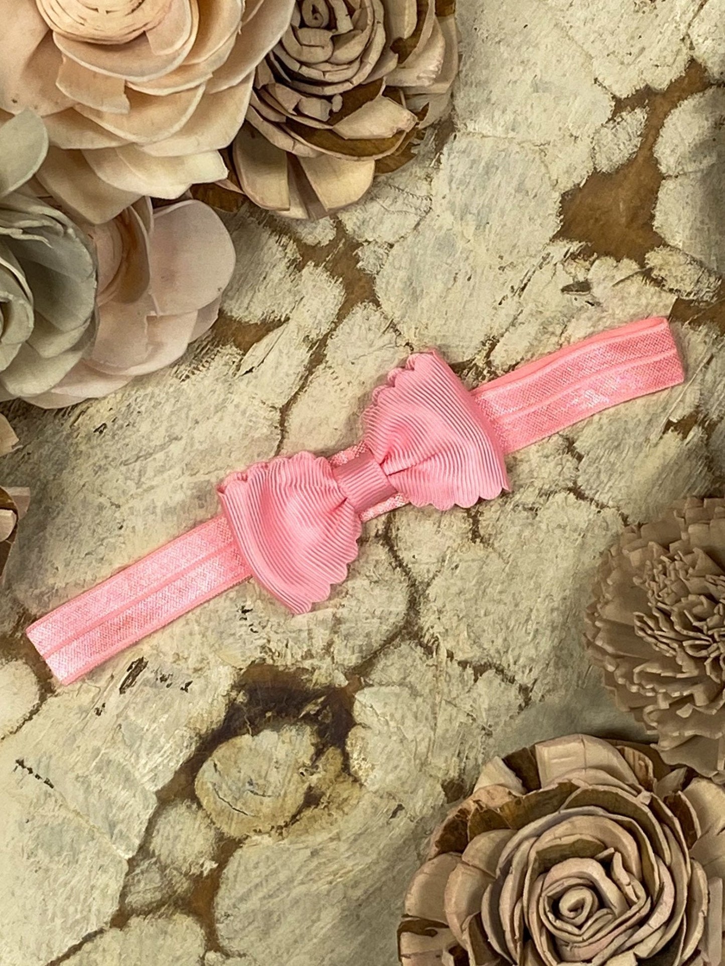 2.5" Bitty Scalloped Bow | Headband