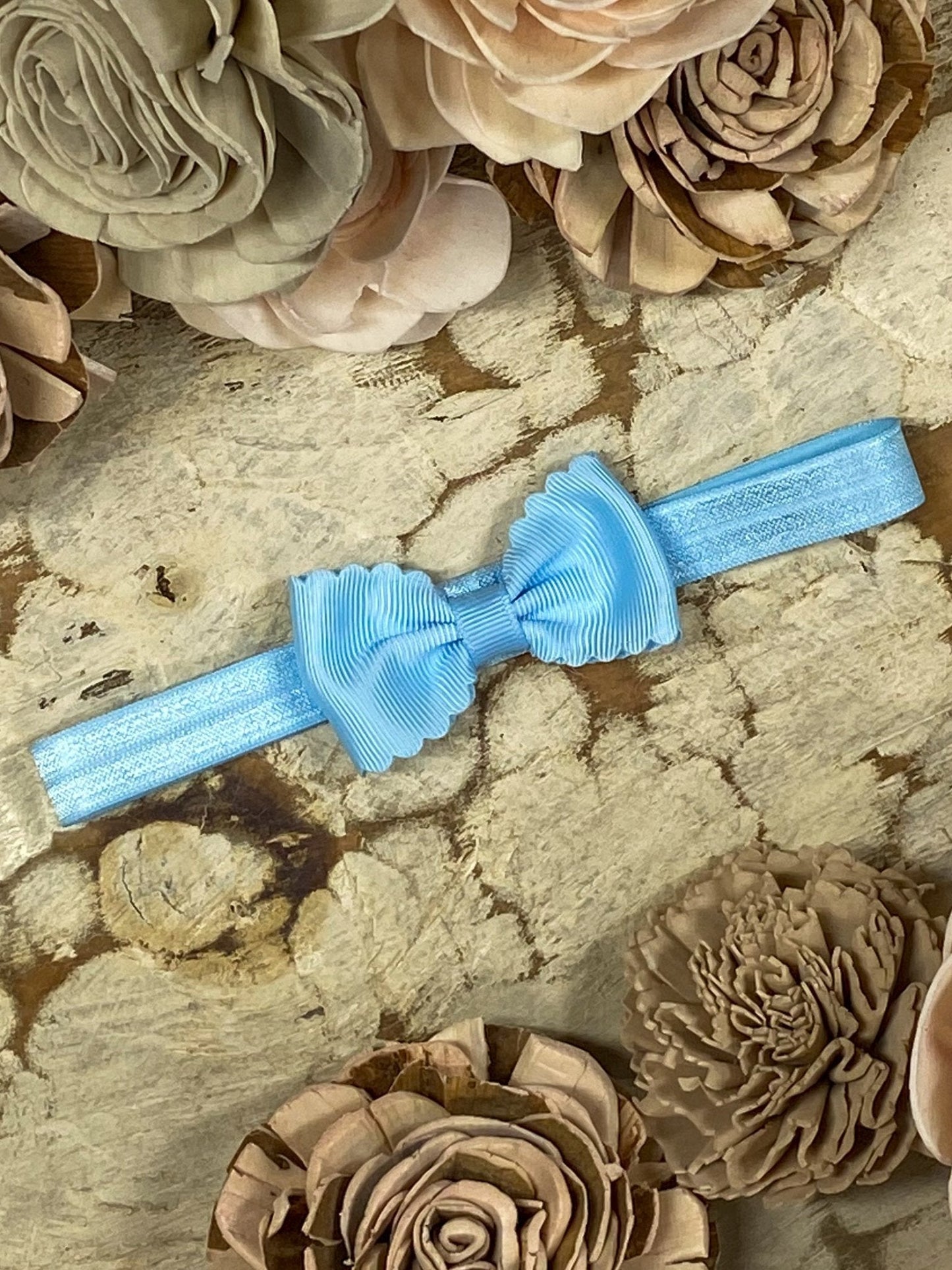 2.5" Bitty Scalloped Bow | Headband