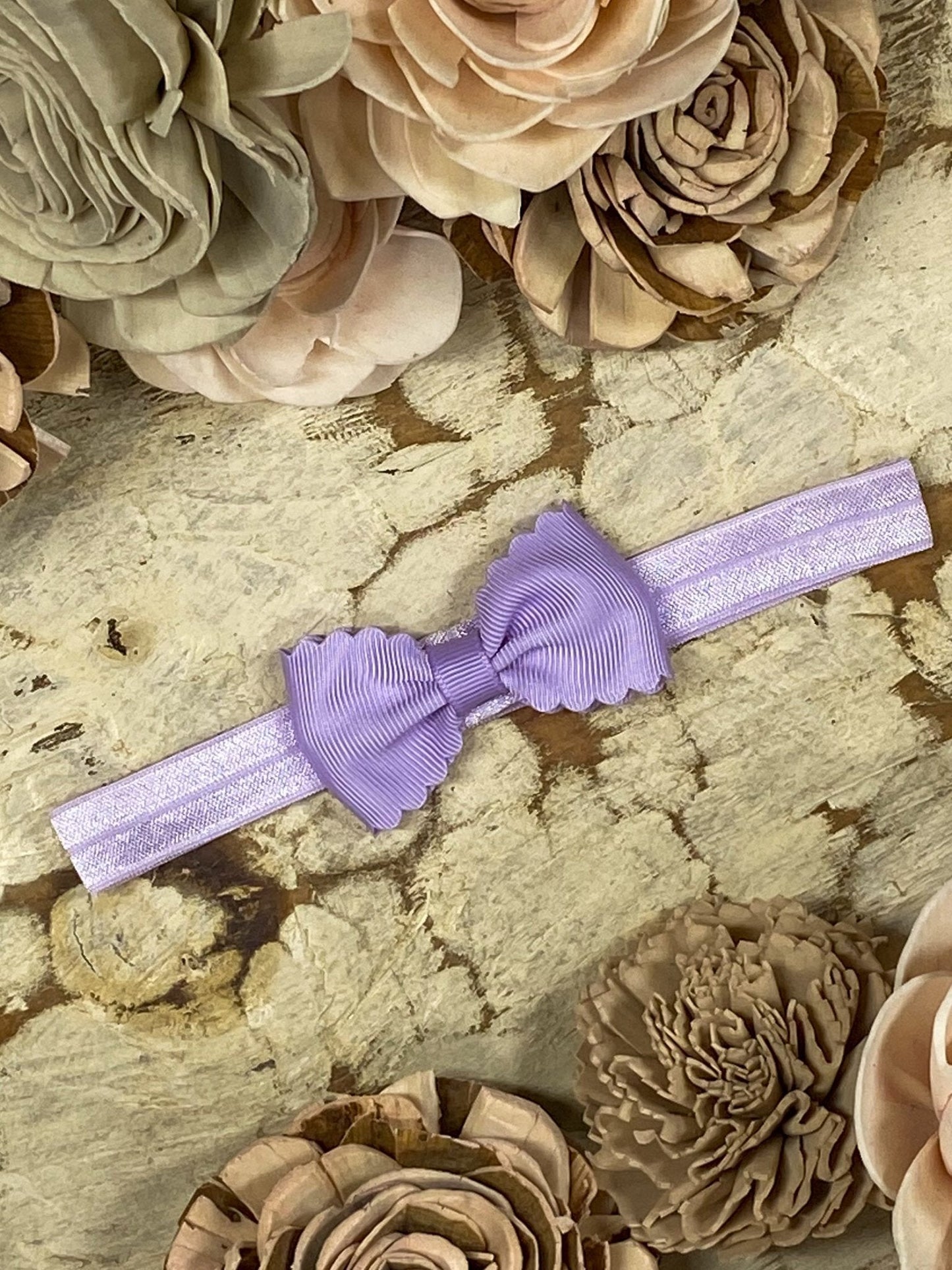 2.5" Bitty Scalloped Bow | Headband