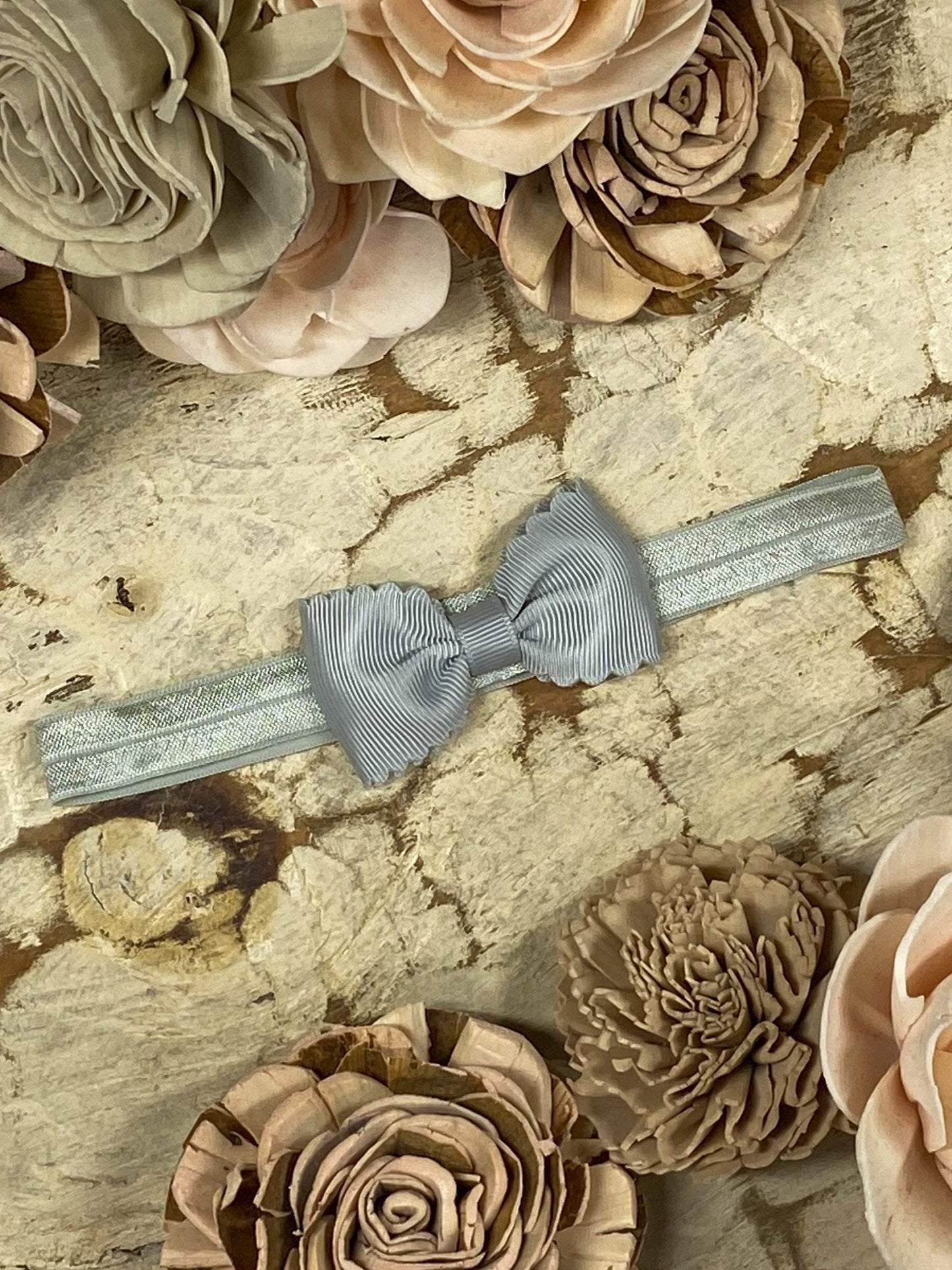 2.5" Bitty Scalloped Bow | Headband