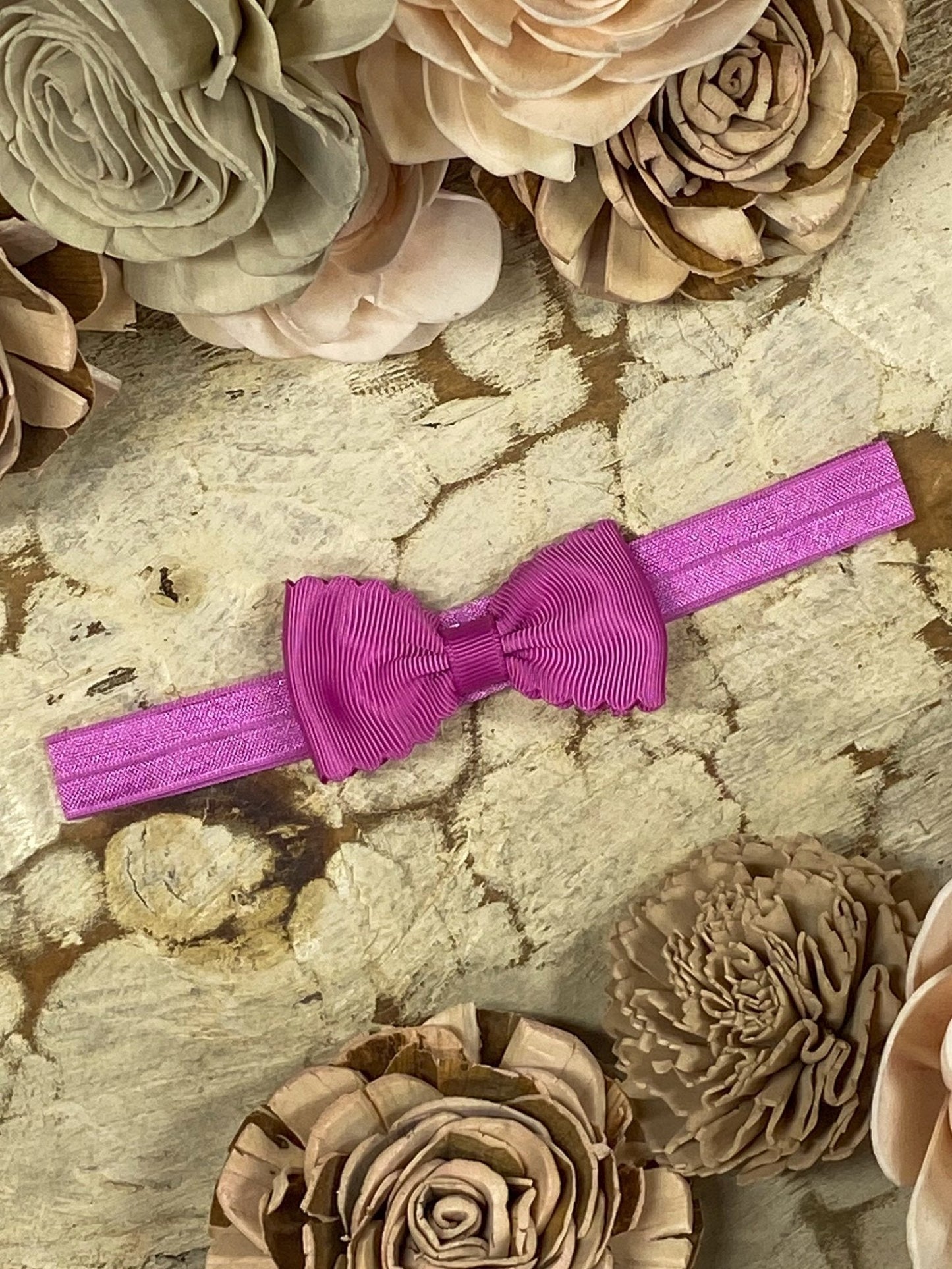 2.5" Bitty Scalloped Bow | Headband